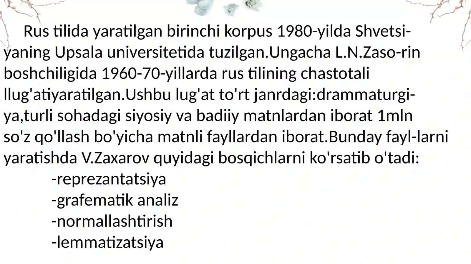 Badiiy asarlarning elektron parallel korpusini yaratish 4
