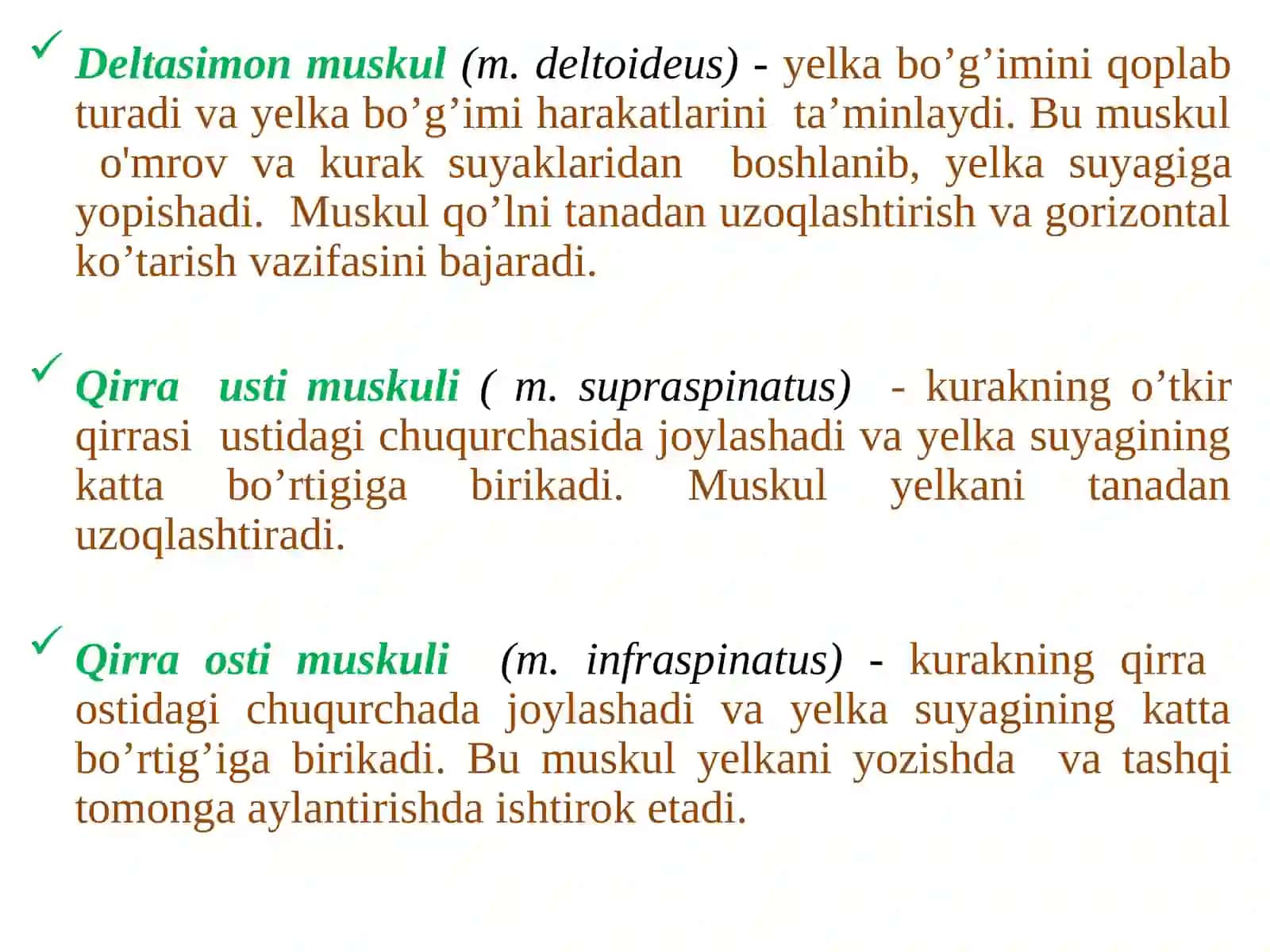 Miologiya.Qo’l muskullari 4
