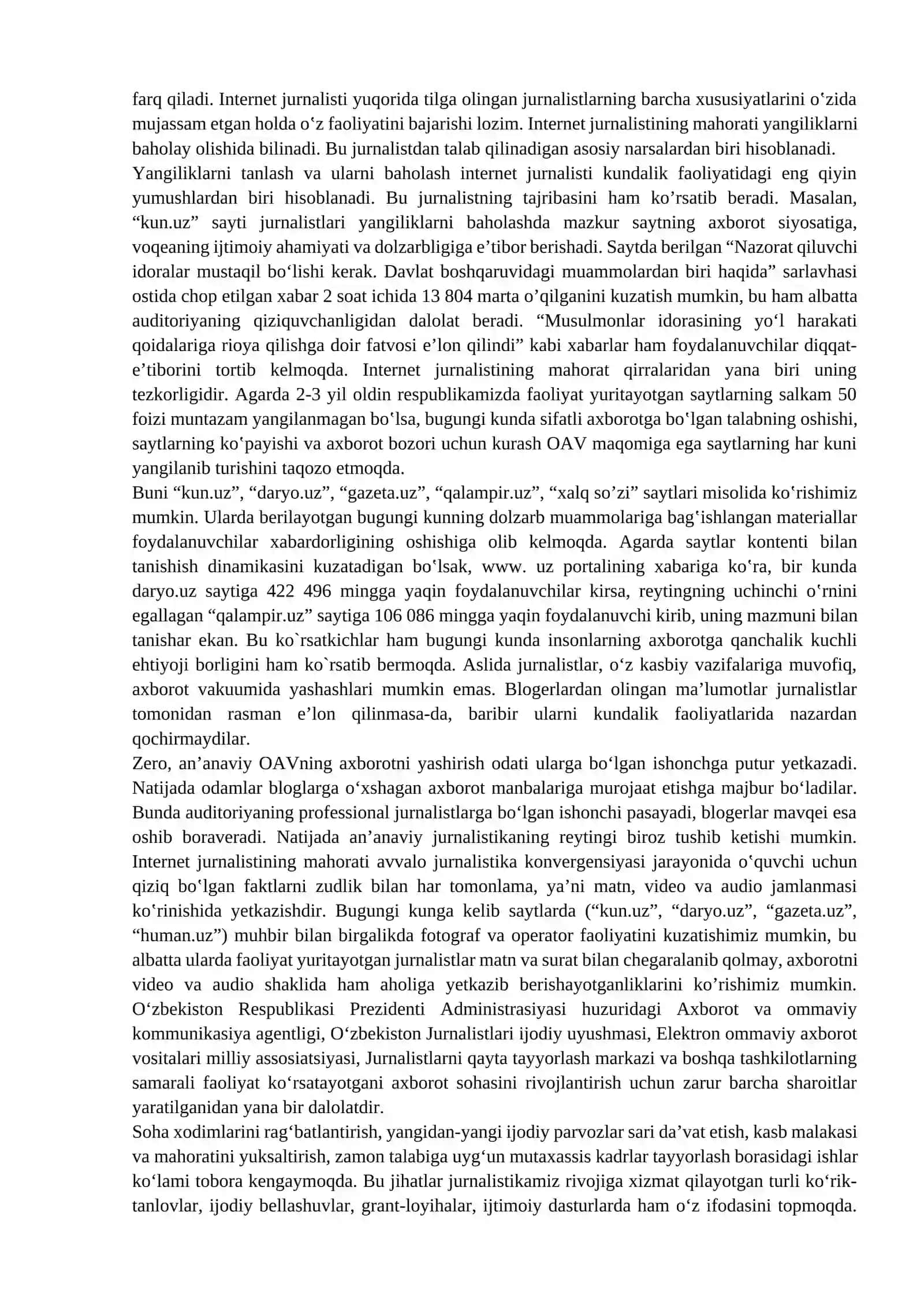 Media maydon va internet imkoniyatlari 4