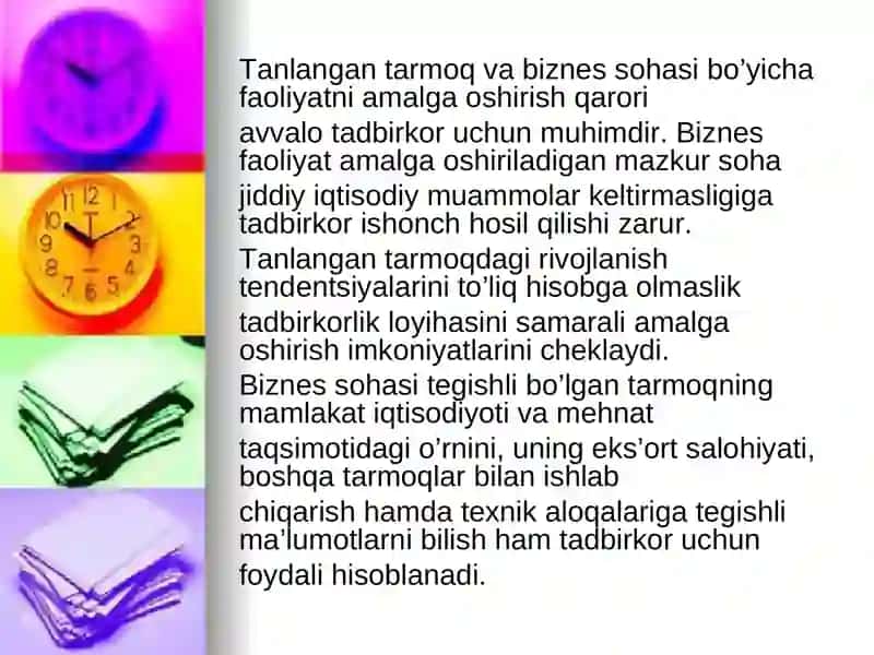 Korxona va mahsulot tavsifi 4