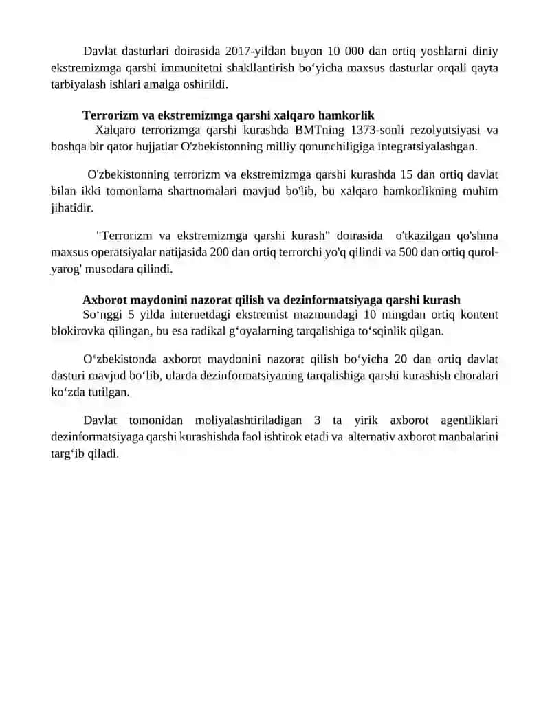 O'zbekiston davlat siyosatida radikal oqimlarga qarshi kurashning yo'nalishlari 4