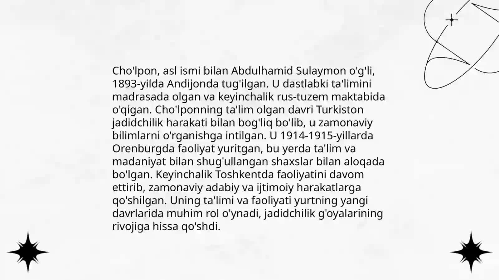 Abdullhamid Cho'lpon hayoti va ijodi 4