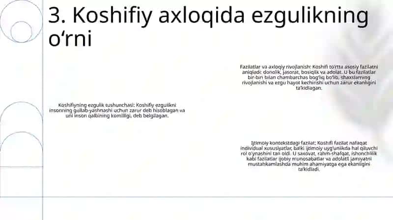 Vaiz Koshifiyning Axloq Falsafasiga Qo'Shgan Hissasi 4