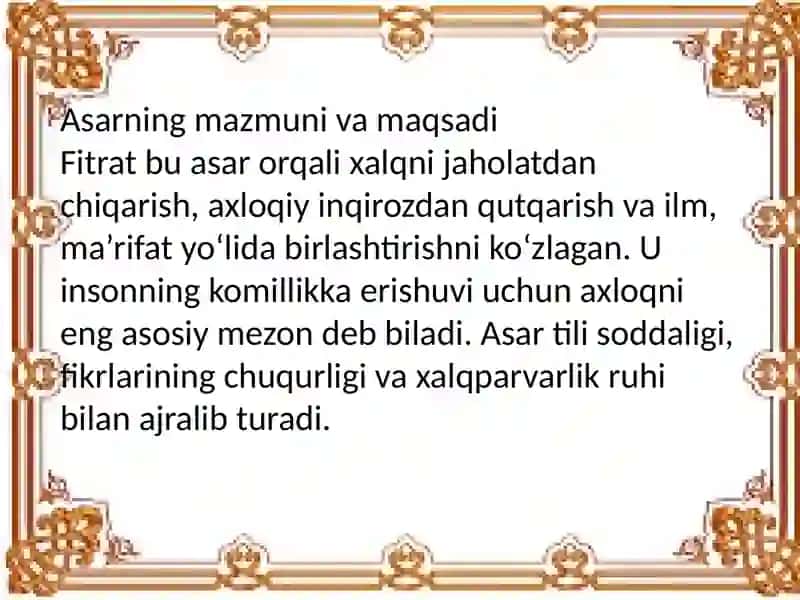 "Turkiy Guliston yoxud axloq" asari taqdimoti 4