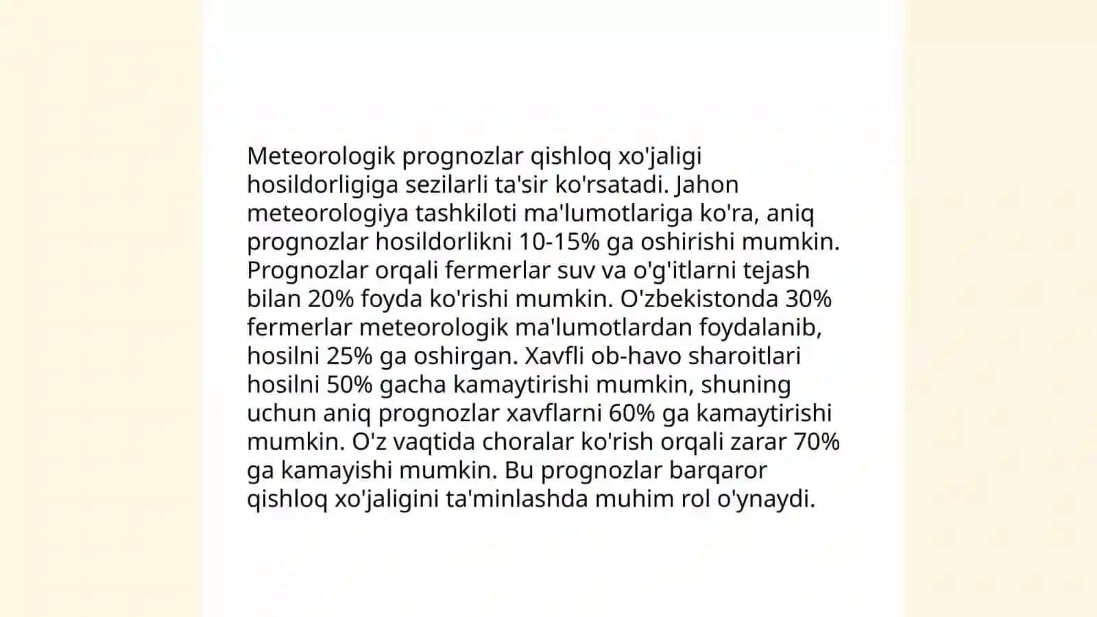 Qishloq xôjaligi meteorologiyasiga oid tadqiqotlâr 4