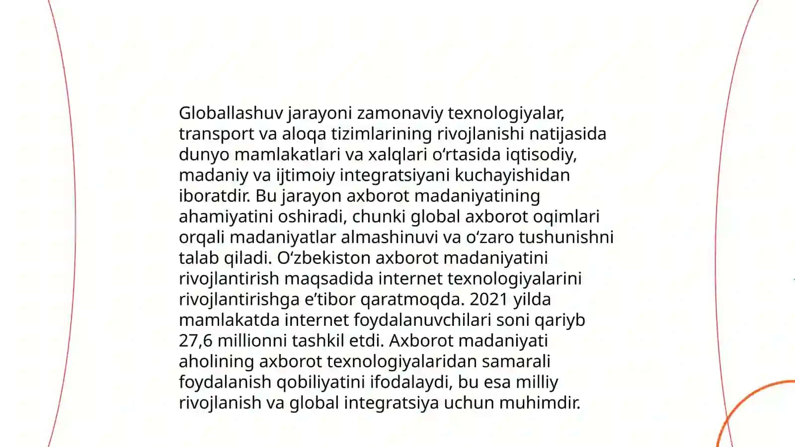Globallashuv davrida axborot madaniyati zarurati 4