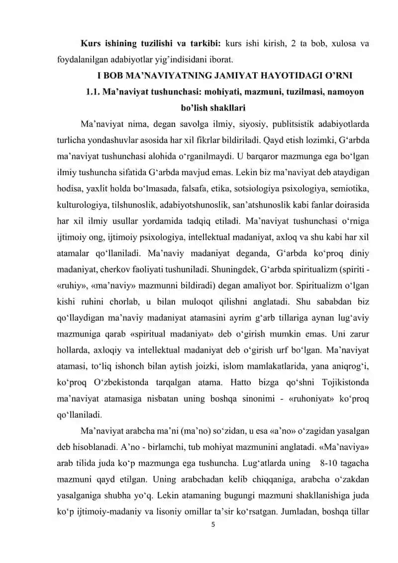 Ma’naviyatning jamiyat taraqiyotiga va inson kamolotidagi o'rni 4