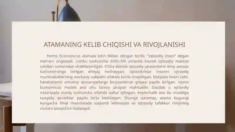Ijtimoiy-iqtisodiy fanlarda “Homo Economicus” tushunchasi va modeli 4