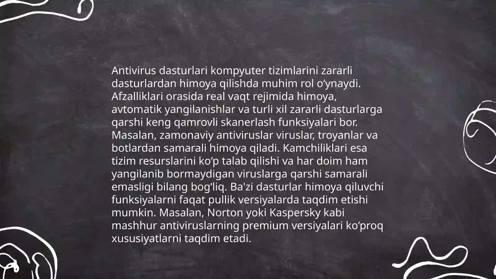 Kompyuterni viruslardan himoyalash. Antivirus dasturlaridan foydalanish 4