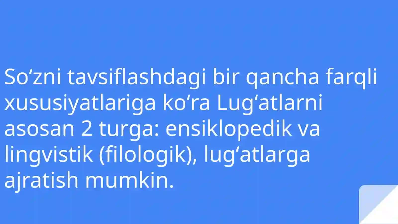 Lugʻat va uning turlari 4