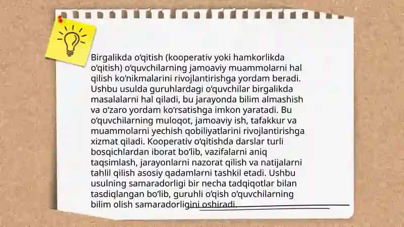 Inklyuziv va birgalikda o‘qitish: ularning asosiy farqlarini asoslash. 4