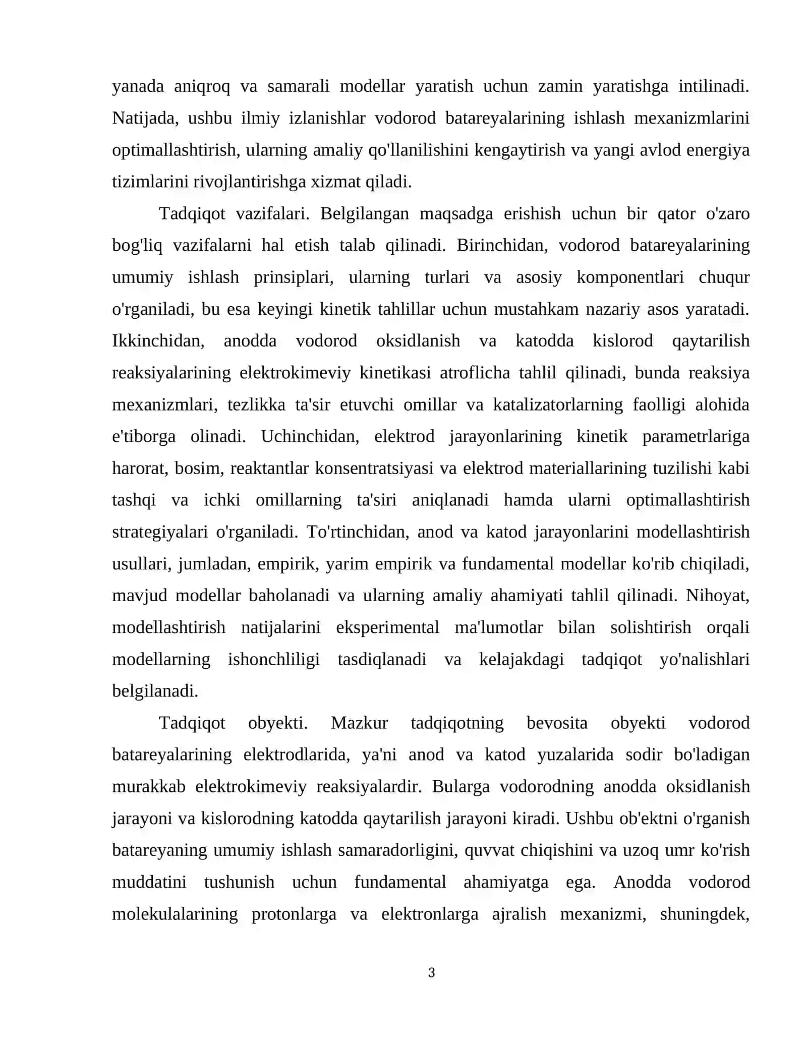 Vodorod batareyalarida reaksiya kinetikasi: anod va katod jarayonlarining modellashtirilishi. 4