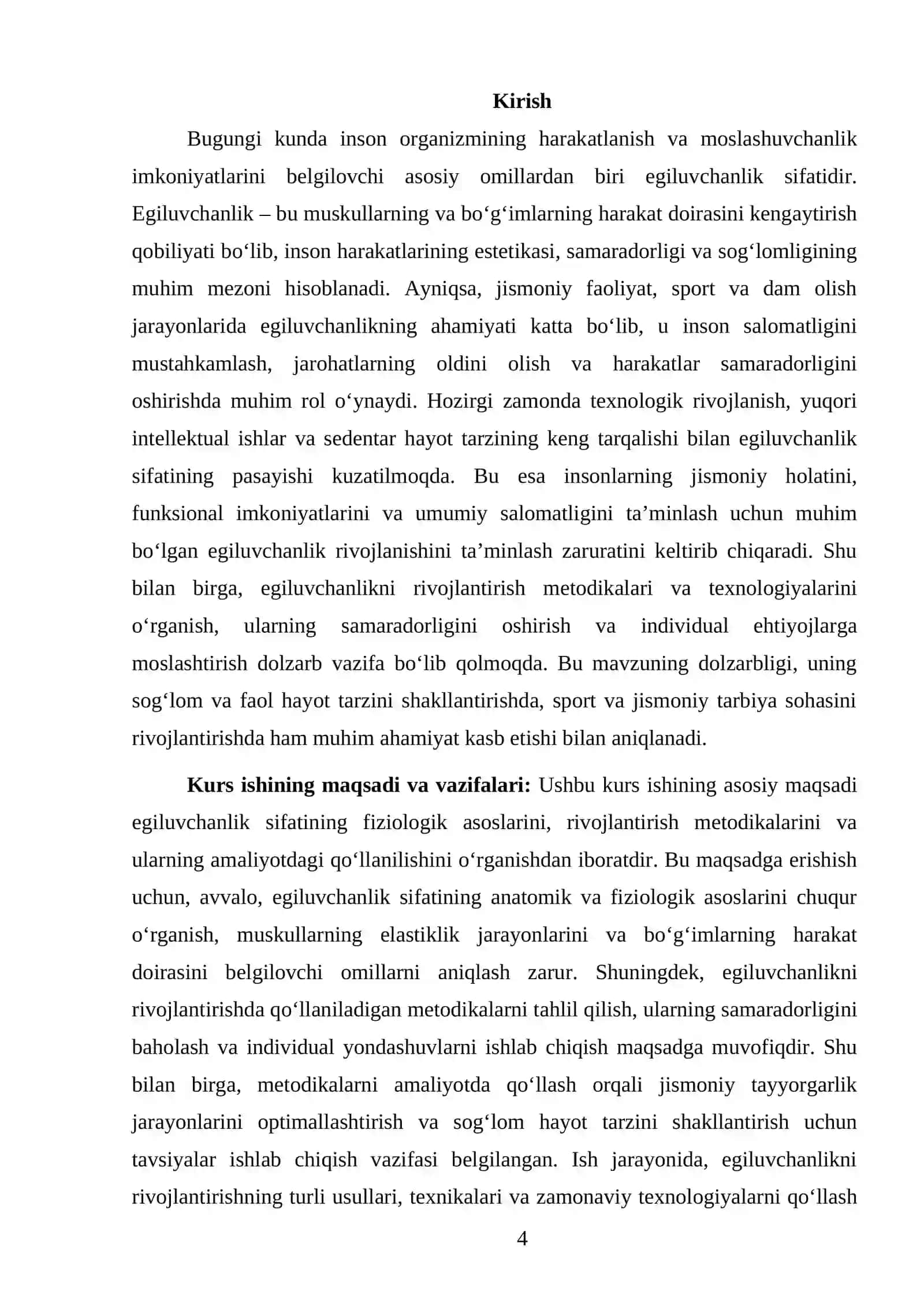 Jismoniy Madaniyat Nazariyasi va Metodikasi Fanidan Tayyorlagan Kurs Ishi 4
