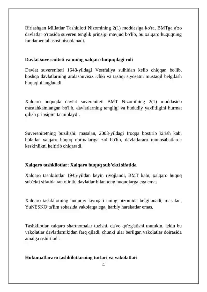 Xalqaro xuquq subyektliligi tushunchasi va mazmuni 4