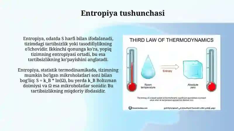 Termodinamikaning uchinchi qonuni 4