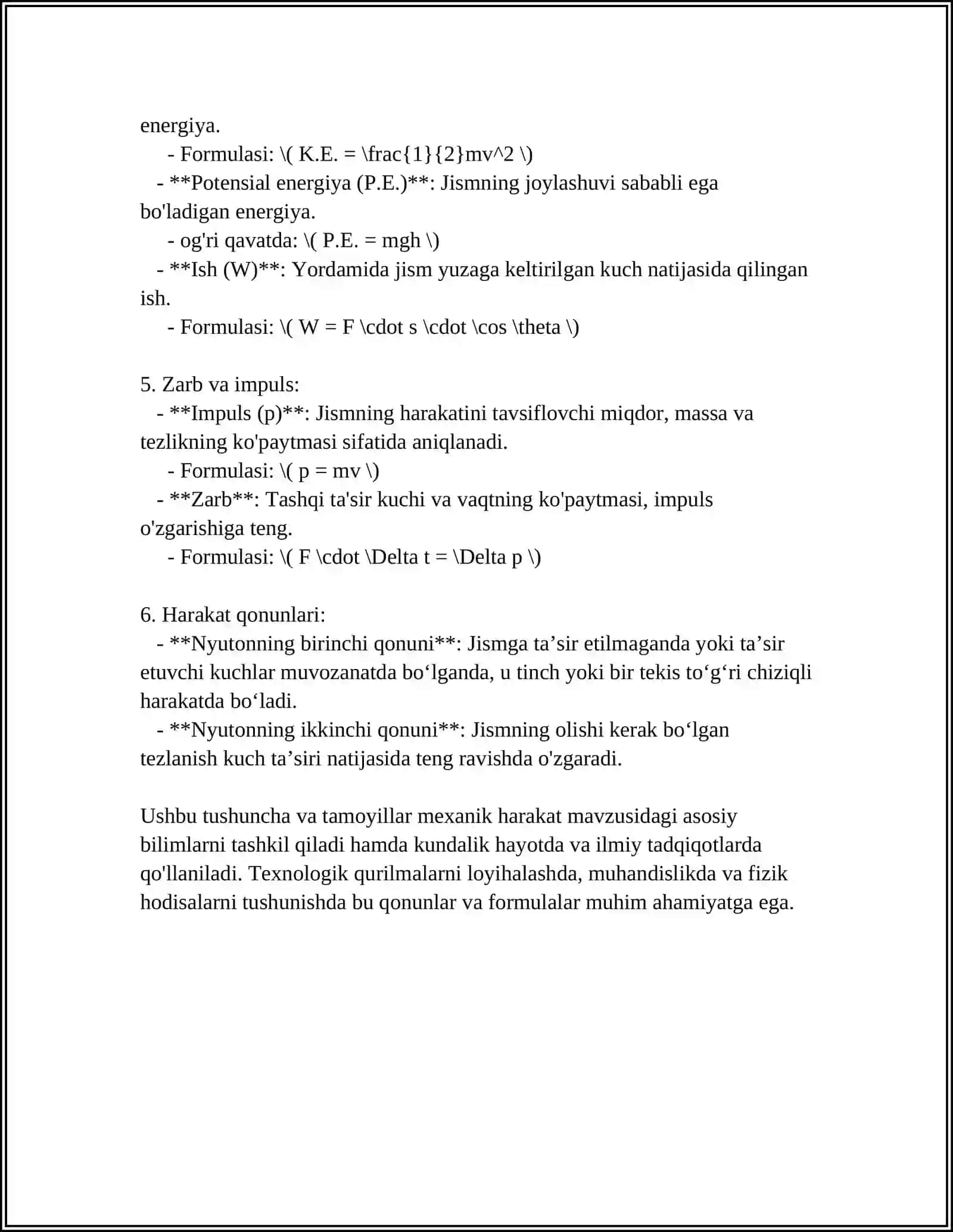 KINEMATIKA ASOSLARI 4