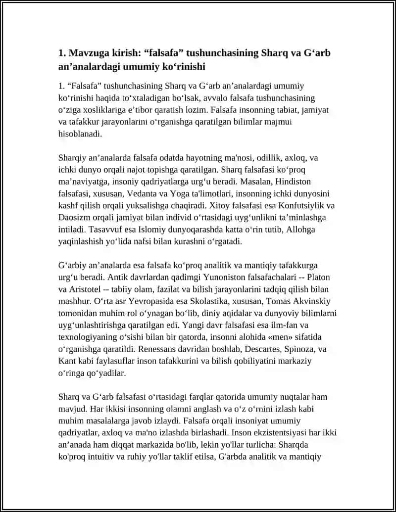 FALSAFANING MOHIYATIGA OID SHARQ VA GʻARB MUTAFAKKIRLARI TA’RIFLARINI TASNIFLASH VA ULAB BOʻYICHA PREZENTATSIYA TAYYORLASH 4