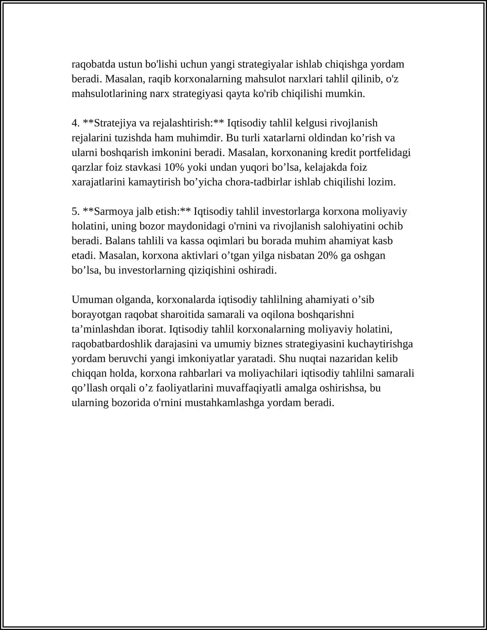 Korxonalarda Iqtisodiy Tahlil Ishlarini Tahlil Qilish 4