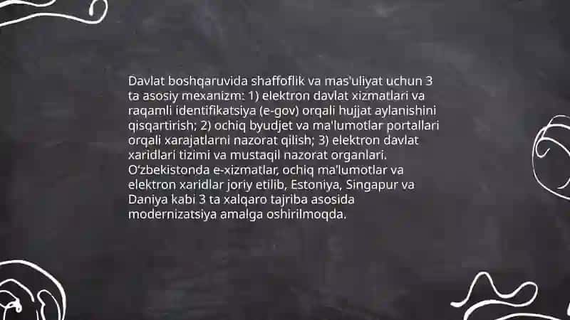 Korrupsiyaga qarshi kurashda Oʻzbekiston va Jahon tajribasi 4