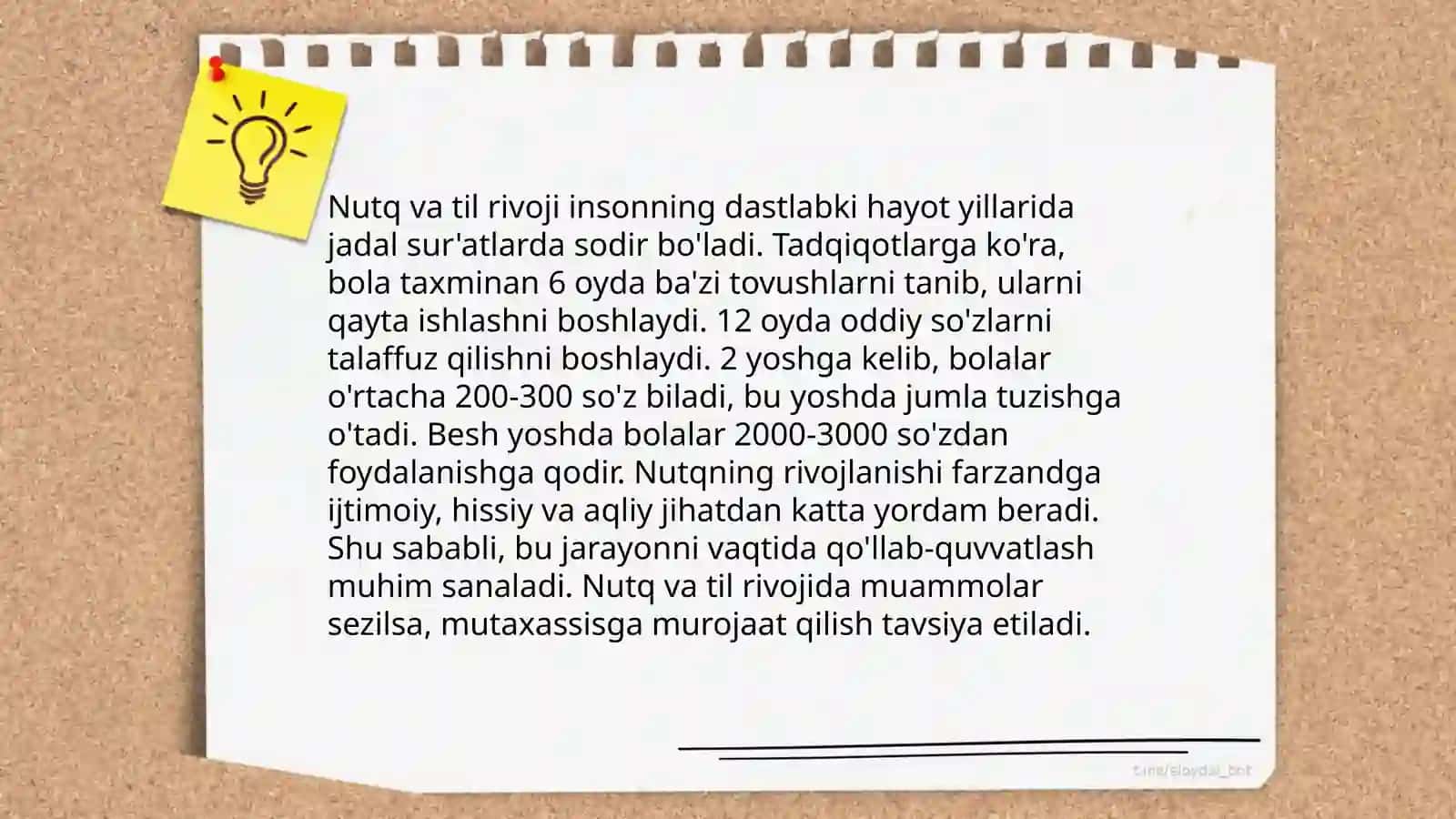 3 - 7 yoshli bolalarning rivojlanish xaritasini yuritishni o'rganish 4