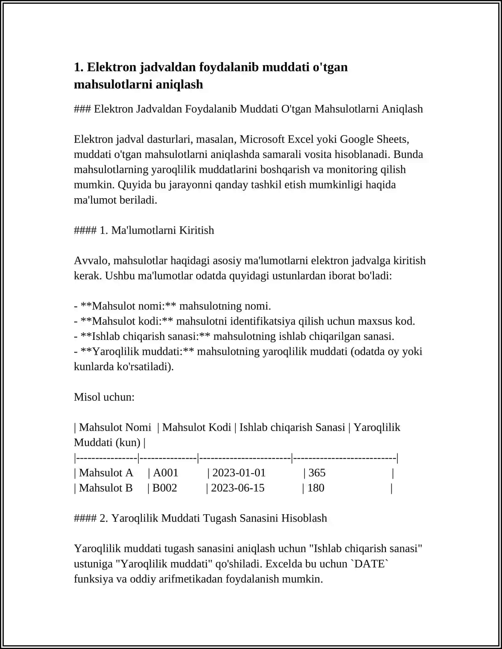 ERTIMA MUXITINI ANIQLASHGA DOIR MASALA VA MISOLLAR 4