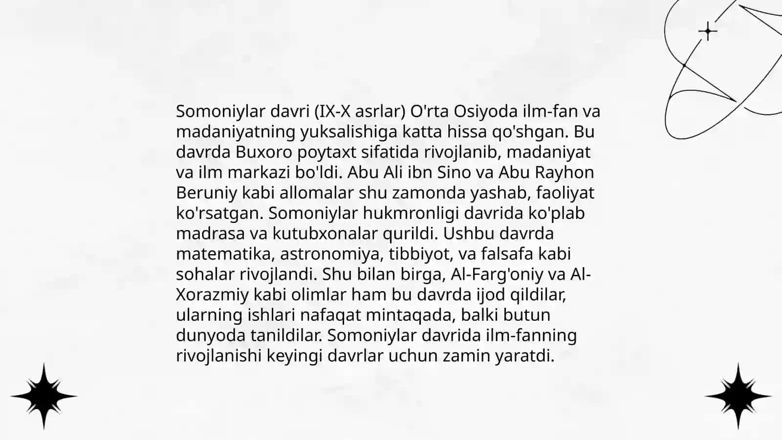 Somoniylar davrida O’rta Osiyoda maorif sohasi 4