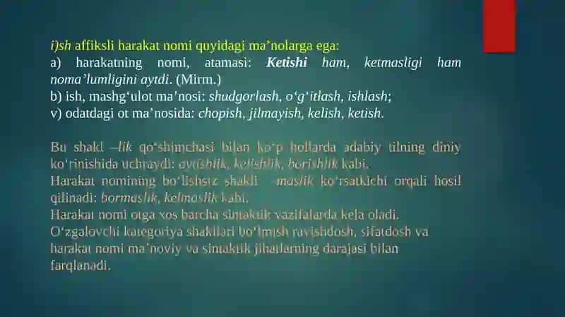 FE’LNING O’ZGALOVCHI KATEGORIYALARI 4
