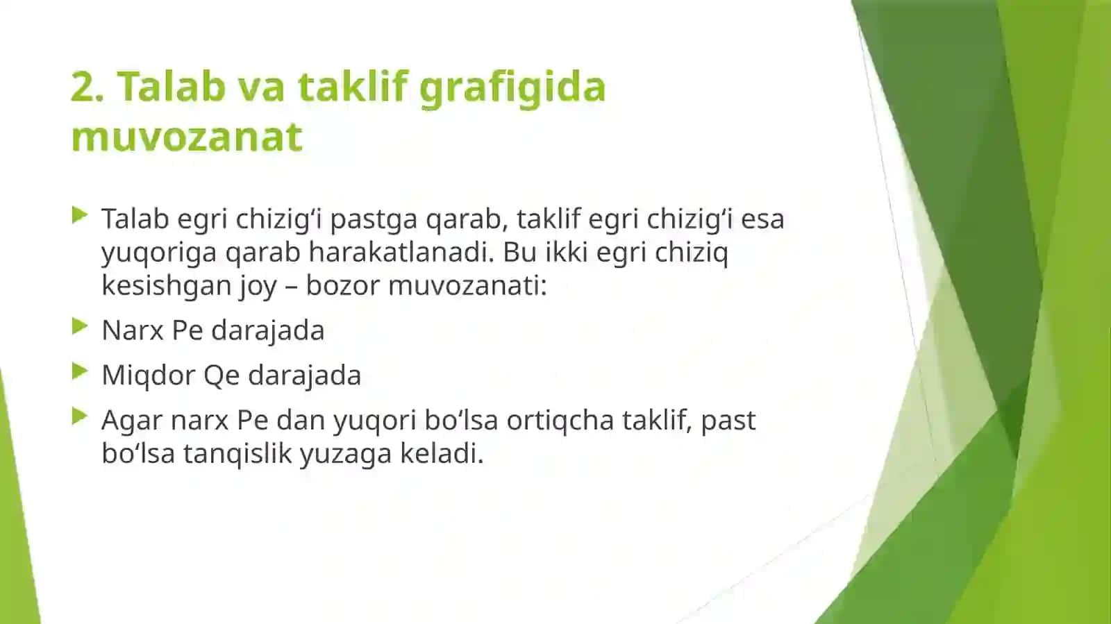 Bozor muvozanati va unga ta’sir ko‘rsatuvchi omillar 4
