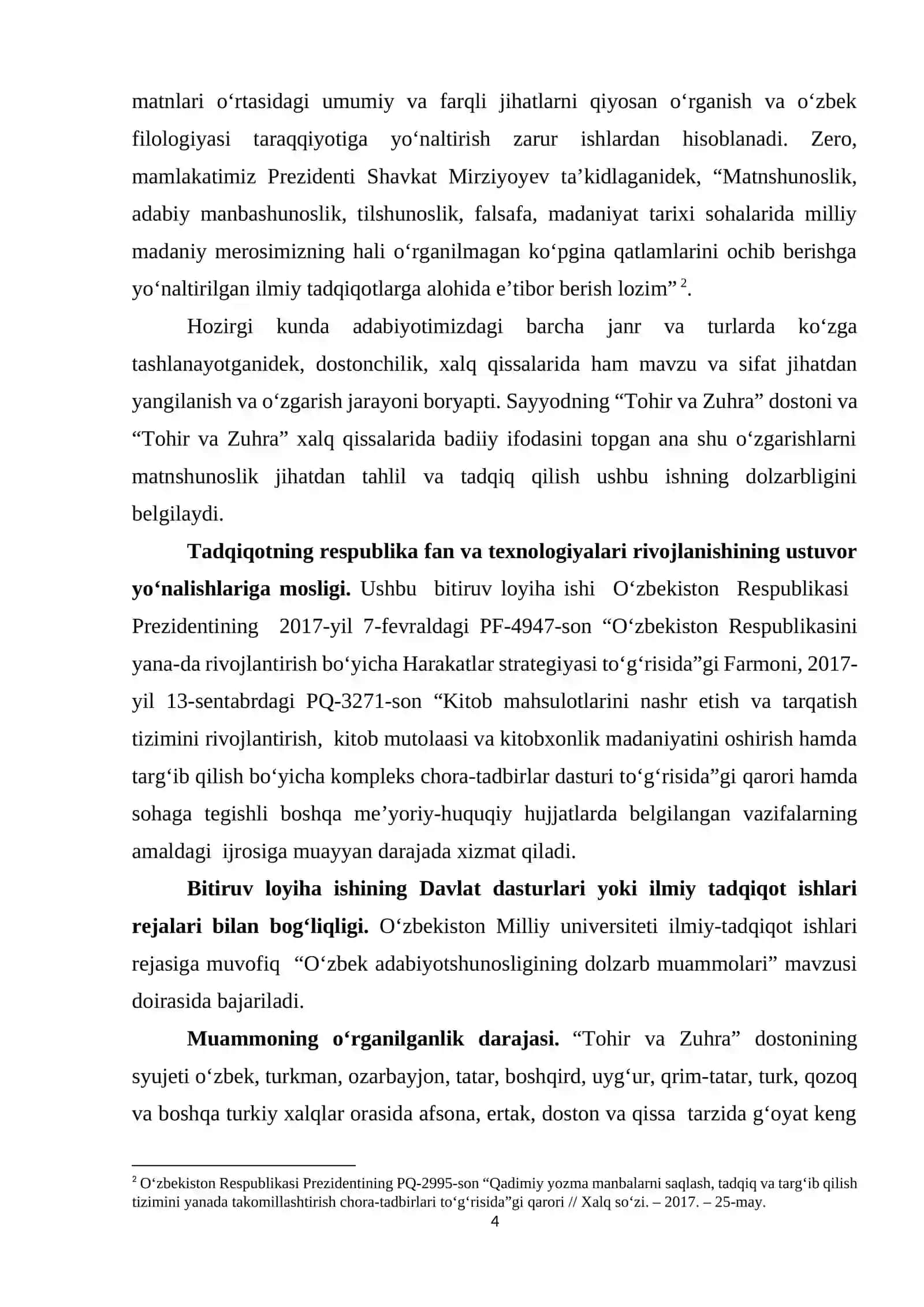 SAYYODNING “TOHIR VA ZUHRA” DOSTONI TEKSTALOGIYASI 4