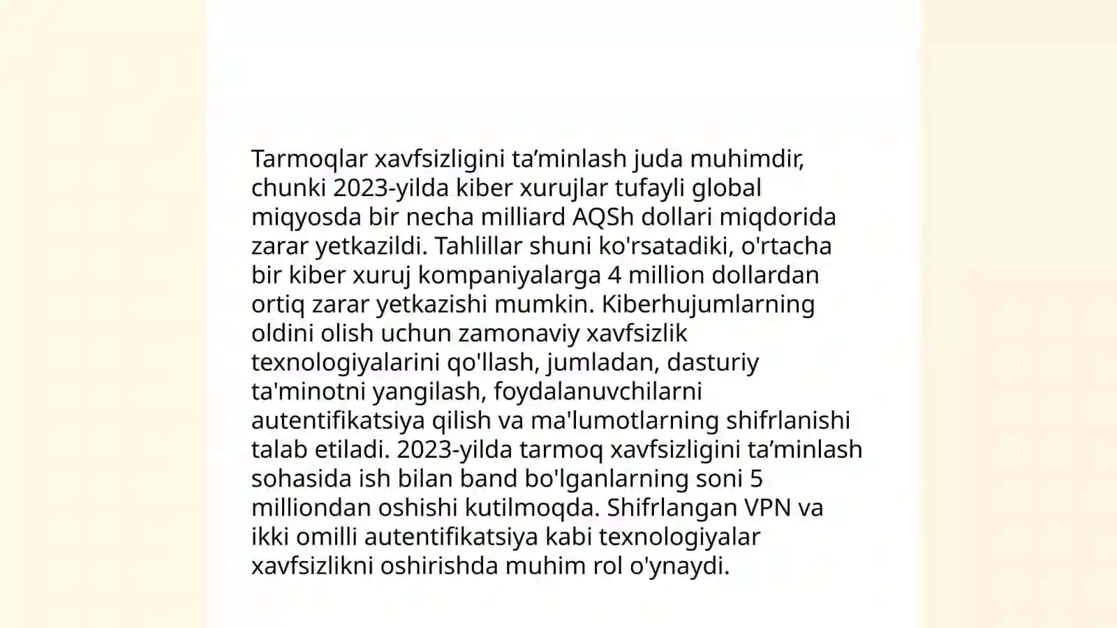 Axborot xavfsizligini ta'minlashning zamonaviy usullari va vositalari 4
