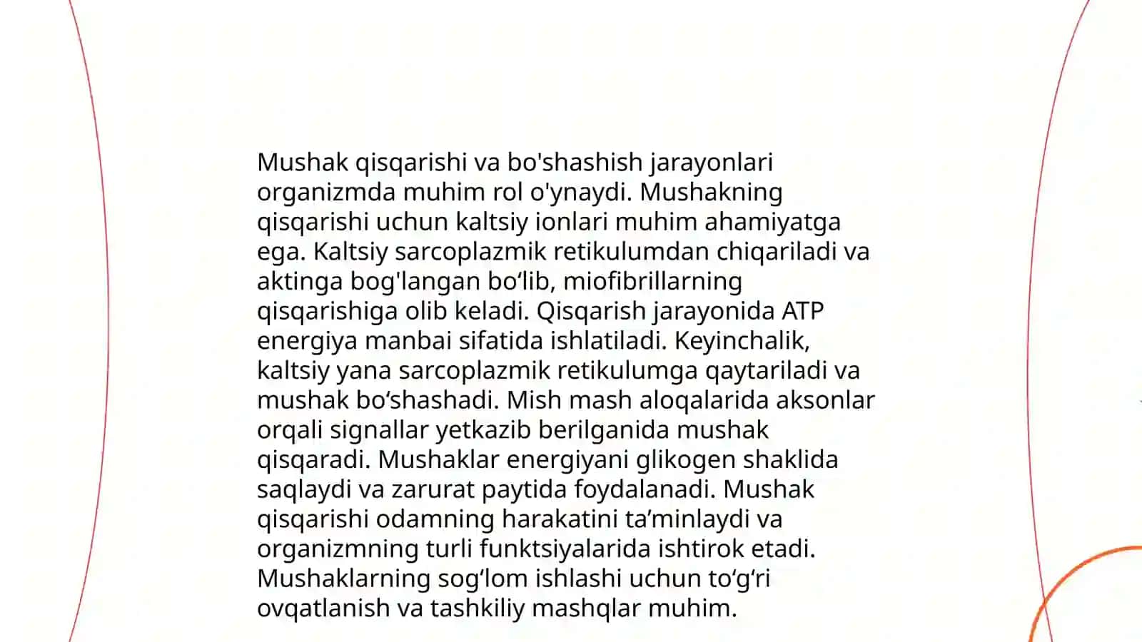 Mushak qisqarish mexanizmining morfologik asoslari 4