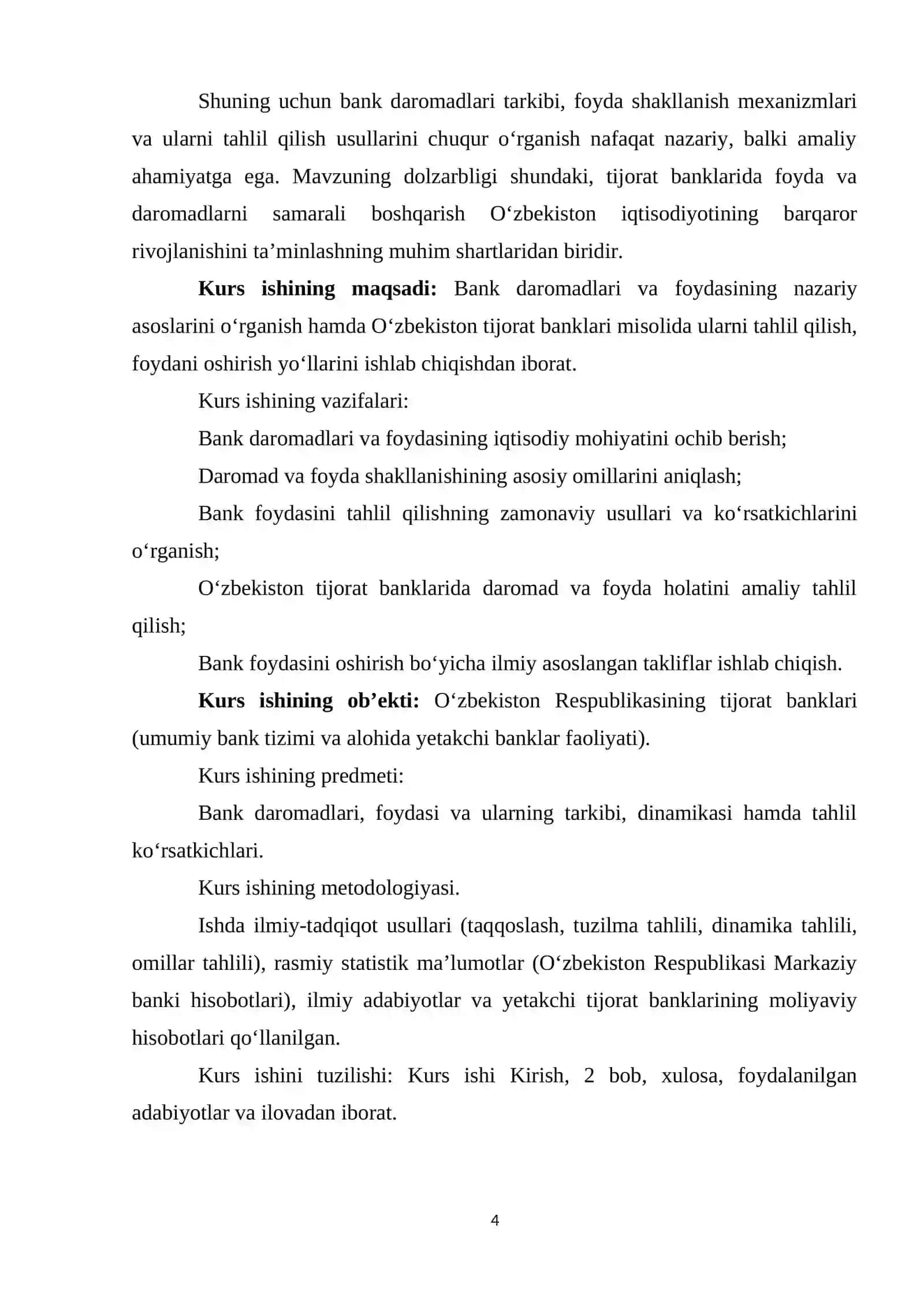 BANK FOYDASI, DAROMADLARI VA FOYDASI TAHLILI 4