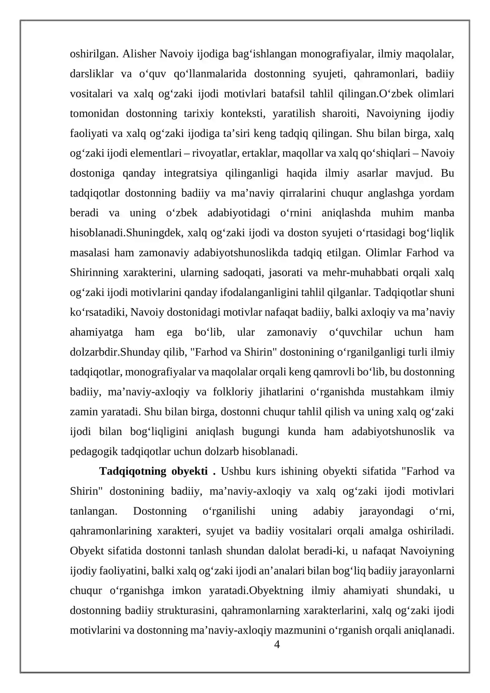 Navoiyning “Farhod va Shirin” dostonida xalq og’zaki ijodi motivlari 4