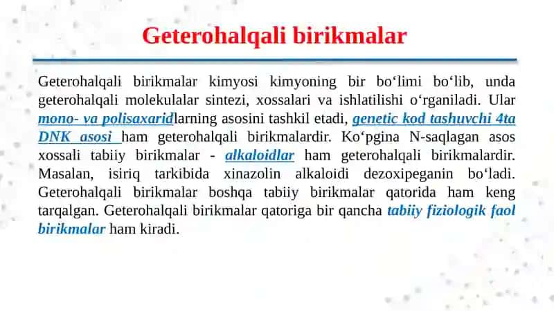 Geterohalqali birikmalar 4