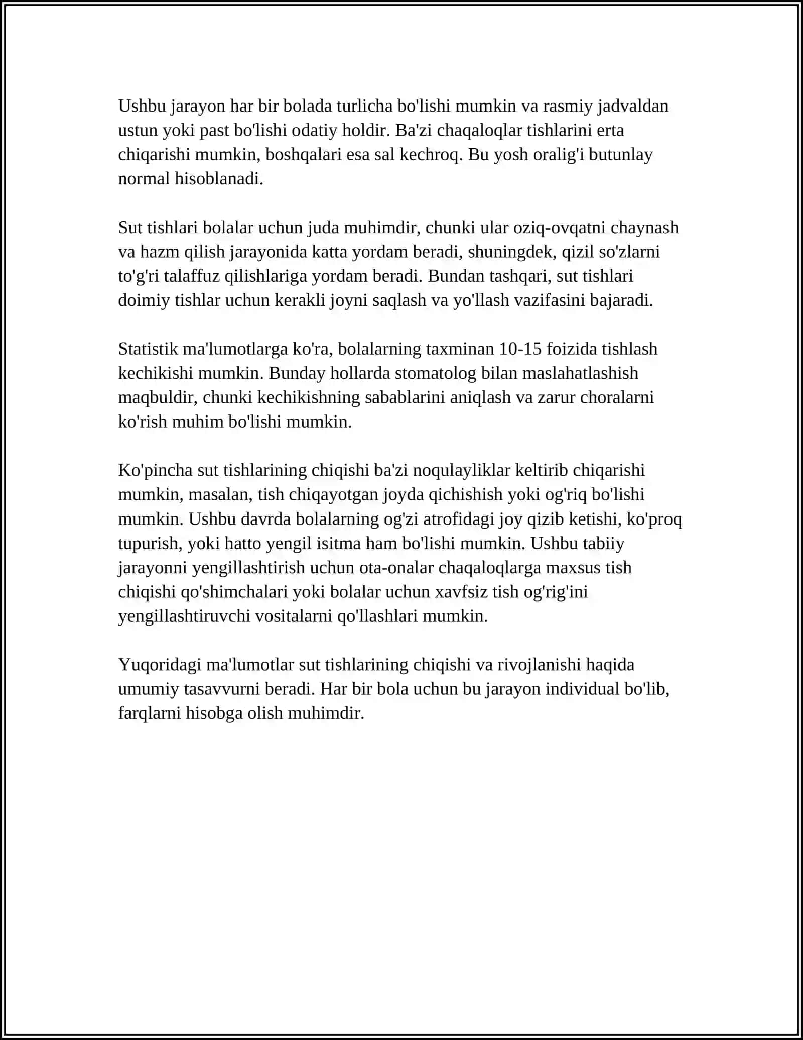 SUT VA DOIMIY TISHLARNI CHIQISHI VA ILDIZLARNI SHAKLLANISHI 4