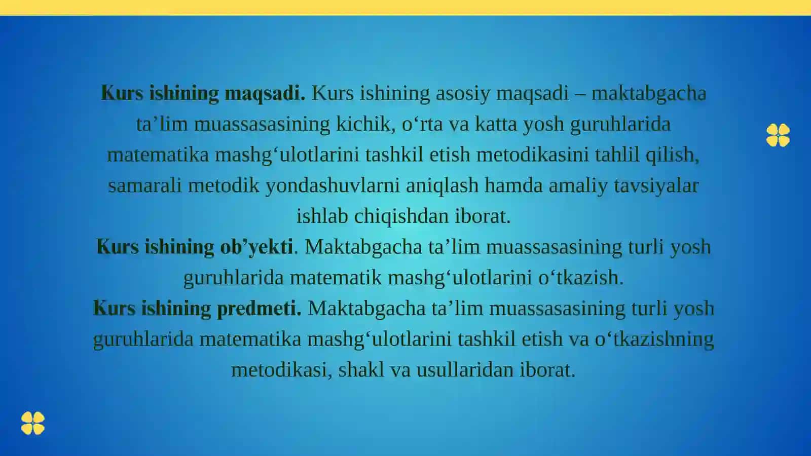 Maktabgacha ta’lim muassasasining turli yosh guruhlarida matematik mashg‘ulotlarini o‘tkazish metodikasi 4