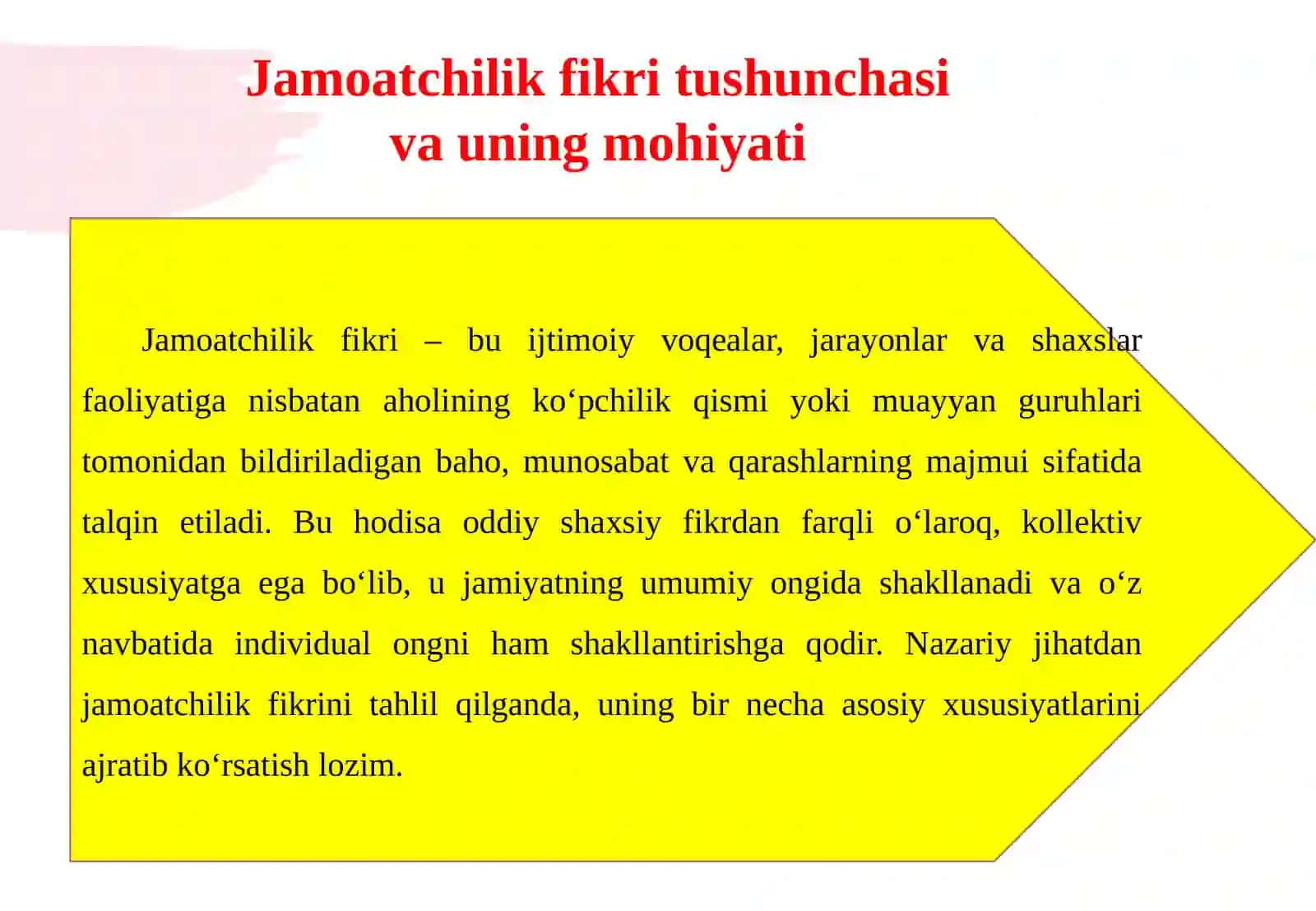 Jamoatchilik fikrini o‘rganish jarayonida sotsiologik tadqiqot usullarini qo‘llash xususiyatlari 4