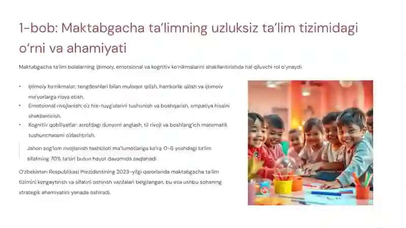 Maktabgachata’lim–uzluksizta’limningboshbo‘g‘ini 4