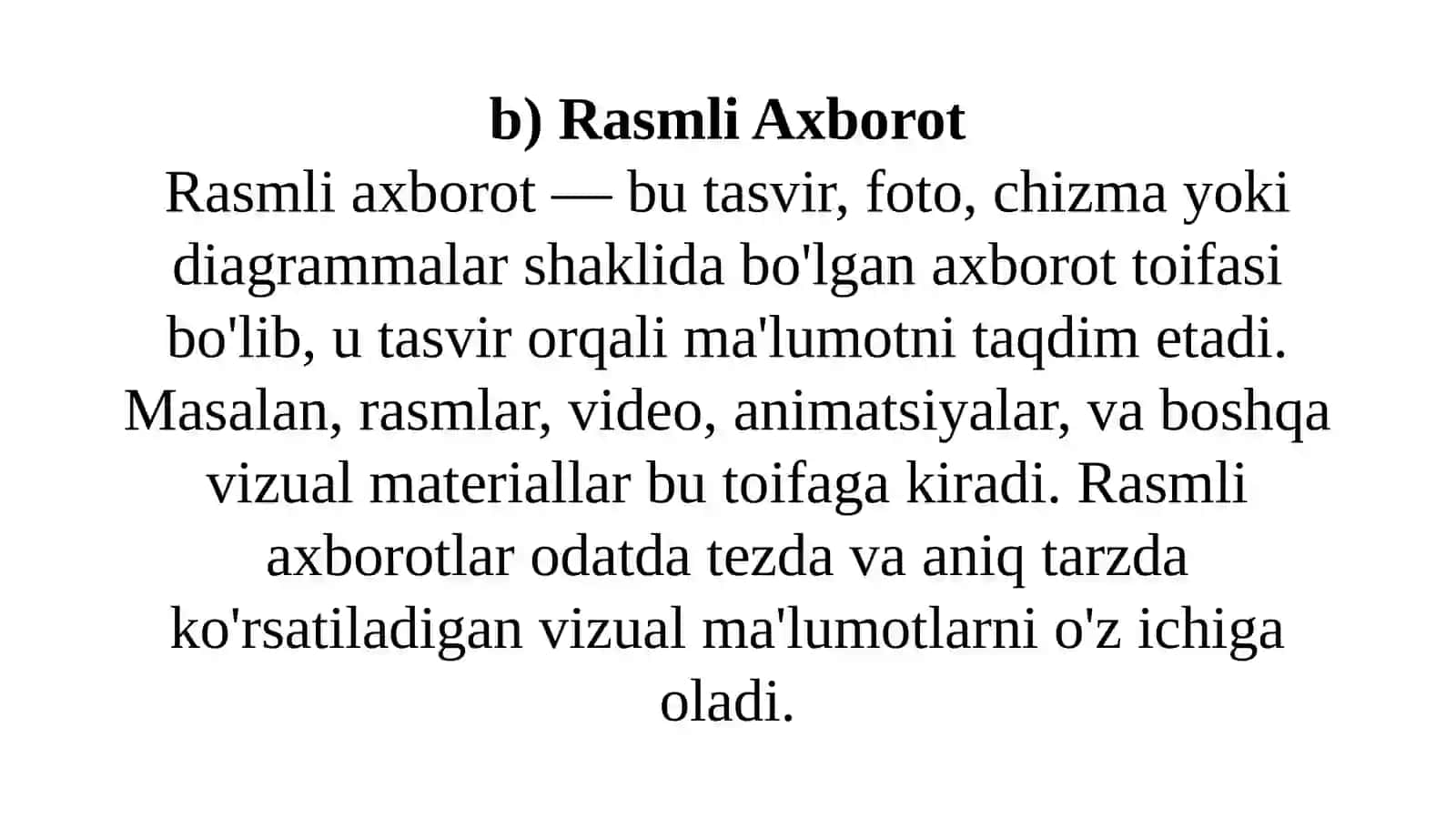Axborot toifalari va tashuvchilar 4