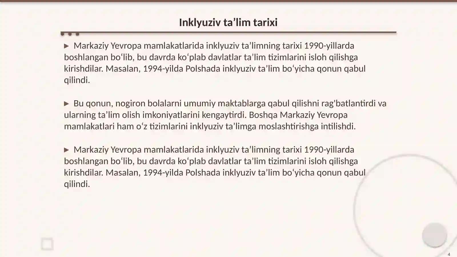 Markaziy Yevropa mamlakatlarida inklyuziv taʼlimning rivojlanishi 4