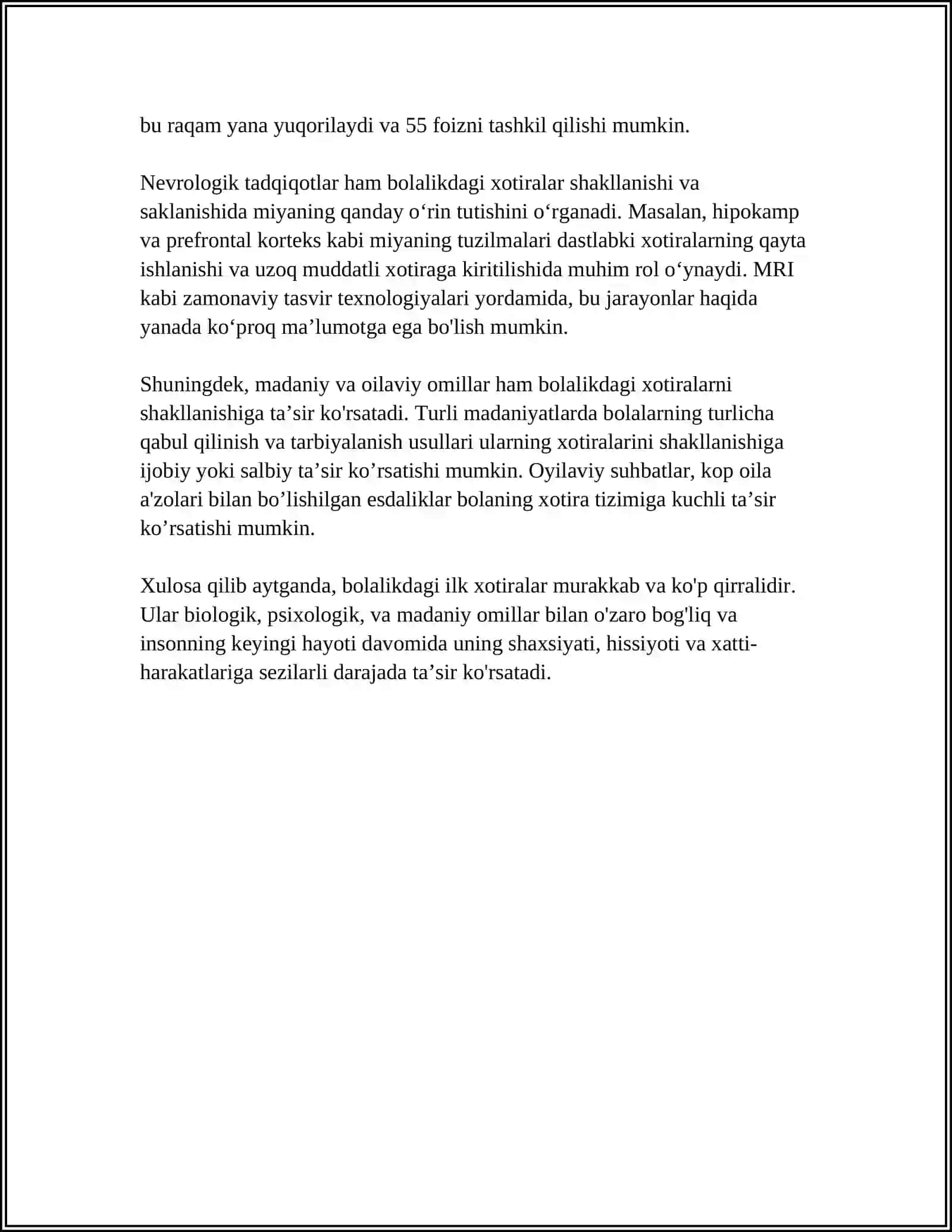 OYBEKNING BOLALIK XOTIRALARIM QISSASI 4