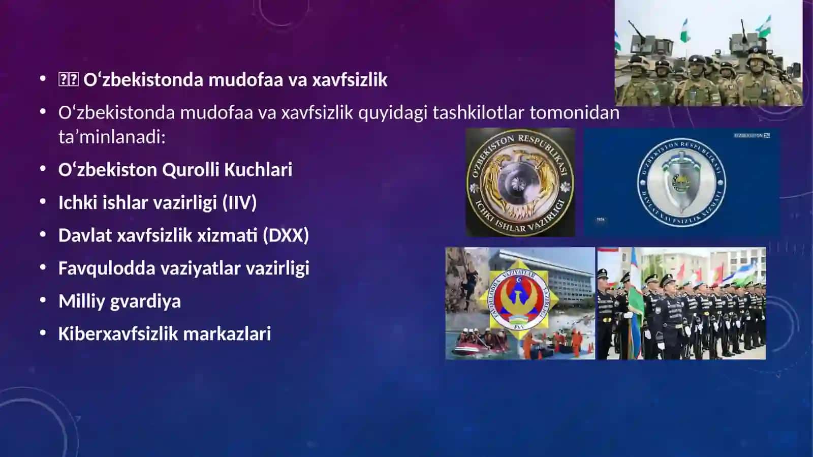 MUDOFA VA XAVFSIZLIK TIZIMLARI 4