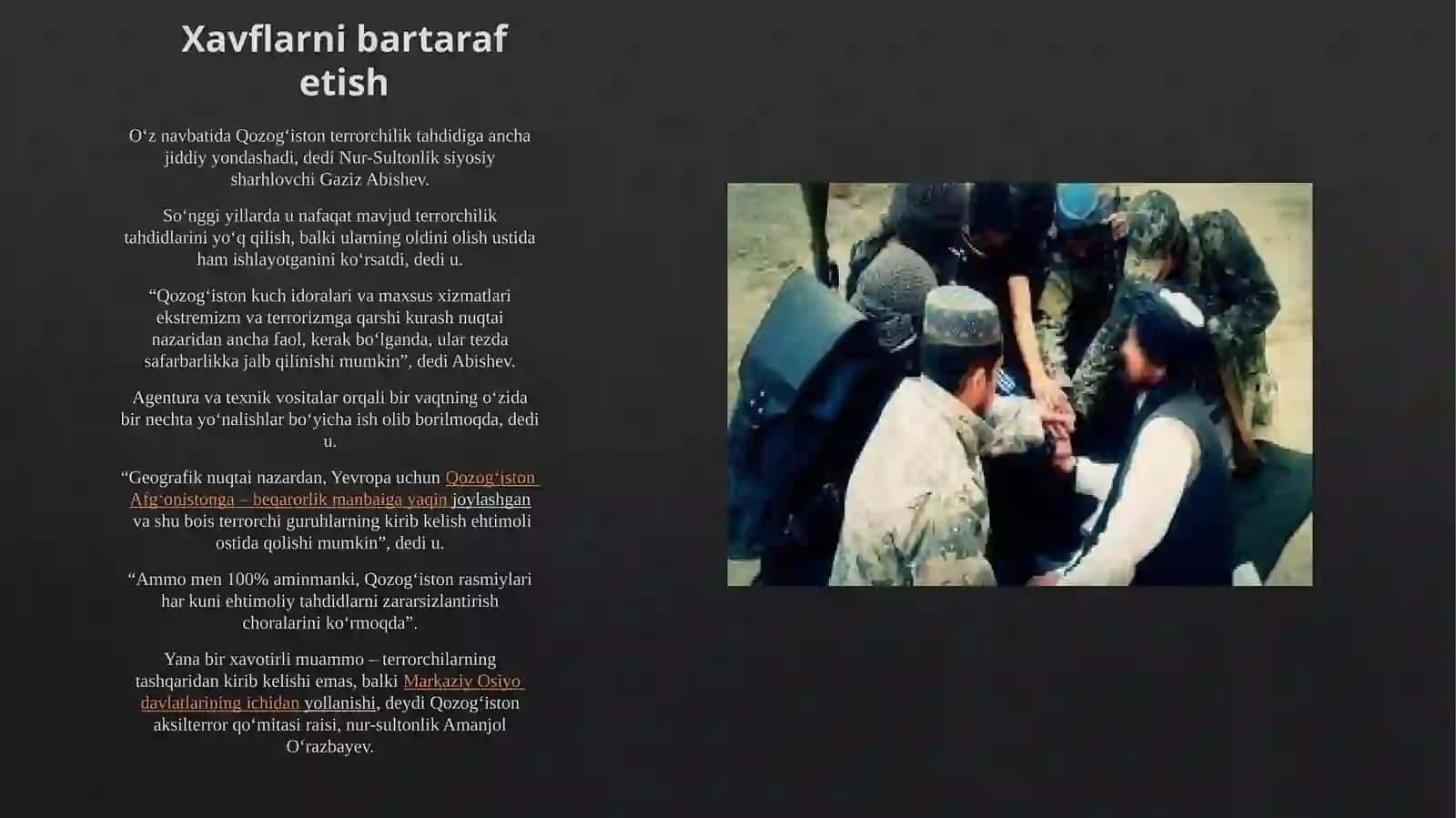 Markaziy Osiyoda terrorizmga qarshi kurash masalalar 4