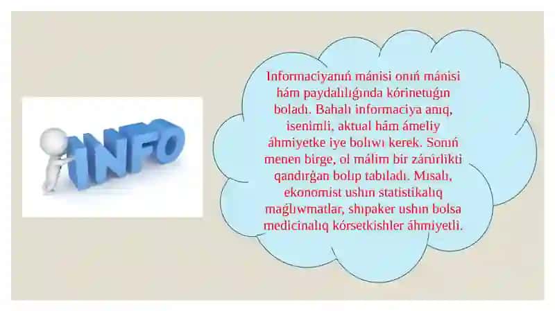 Informatsiya hám onıń derekleri 4
