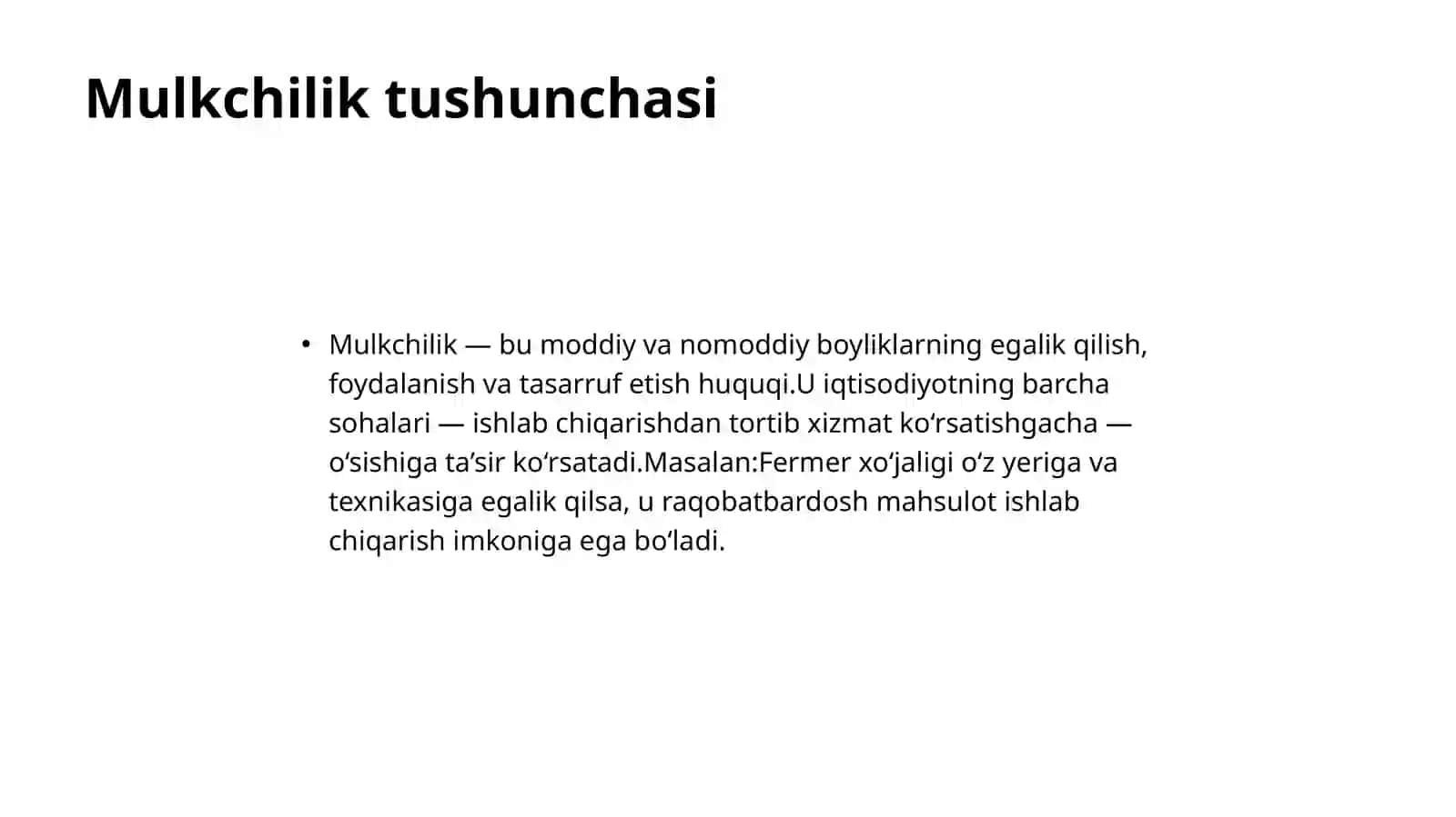 Mulkchilik shakllarining iqtisodiy rivojlanishga ta’siri 4