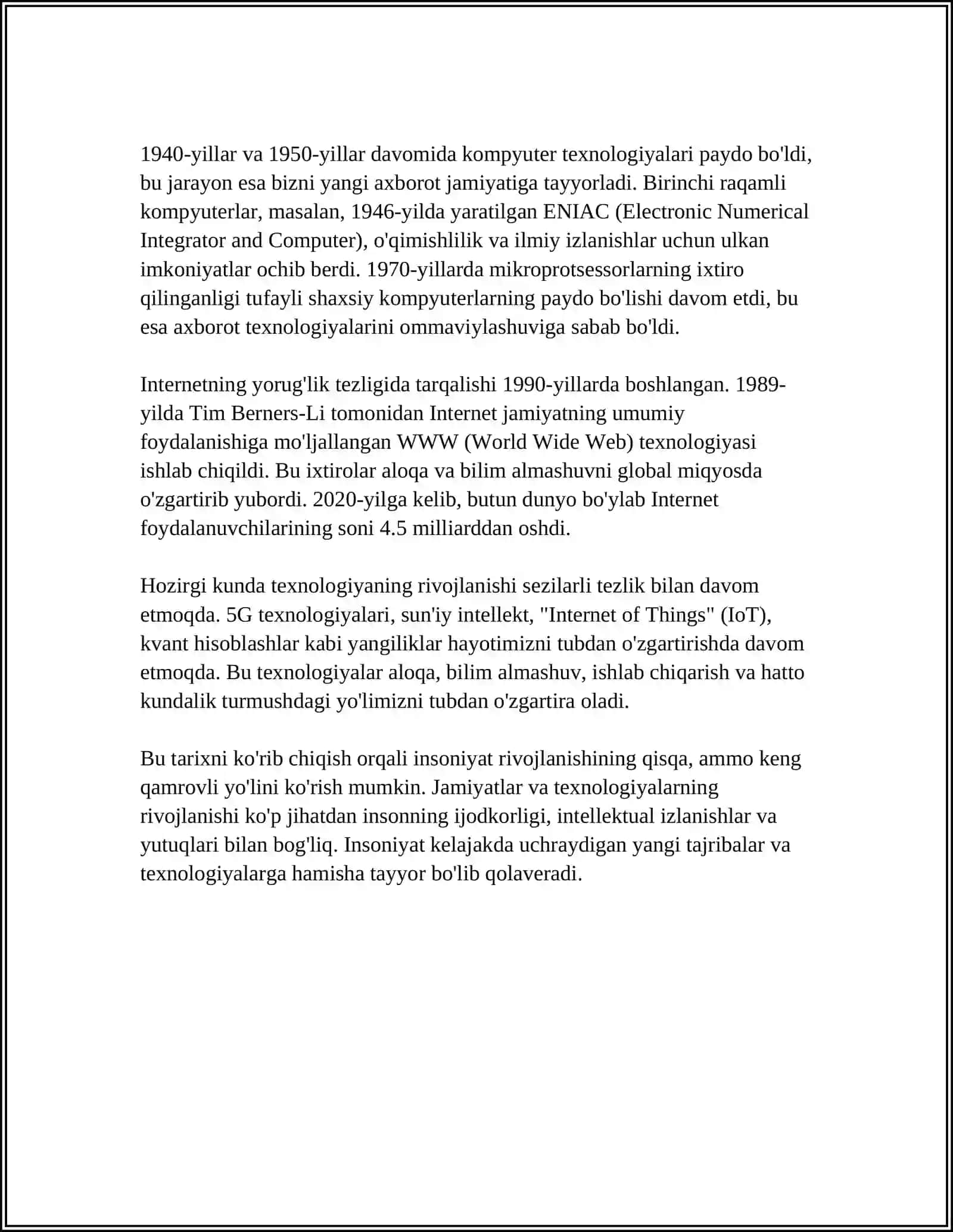 MAYERS BRIGGSNING K.YUNG TIPOLOGIYASI BOYICHA SHAXSLARNI KLASSIFIKATSIYALASH UCHUN SHAXS TIPOLOGIK INDIKATORI 4