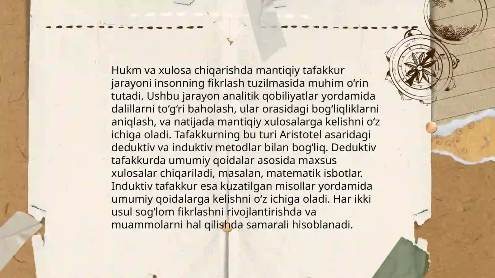 Hukm va Xulosa chiqarish 4