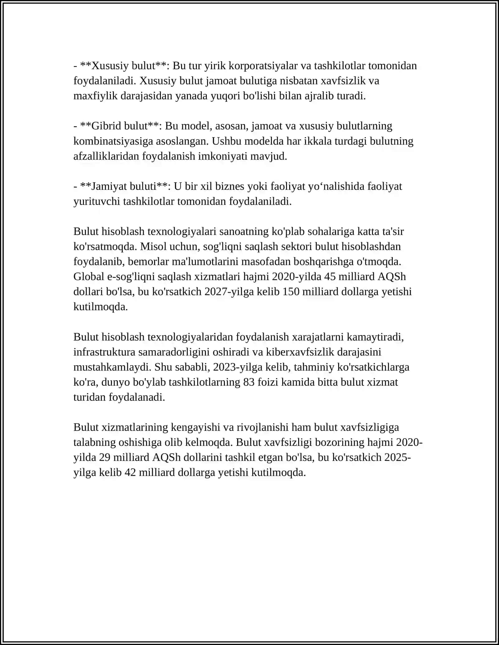BULUTLI TEXNOLOGIYALAR 4