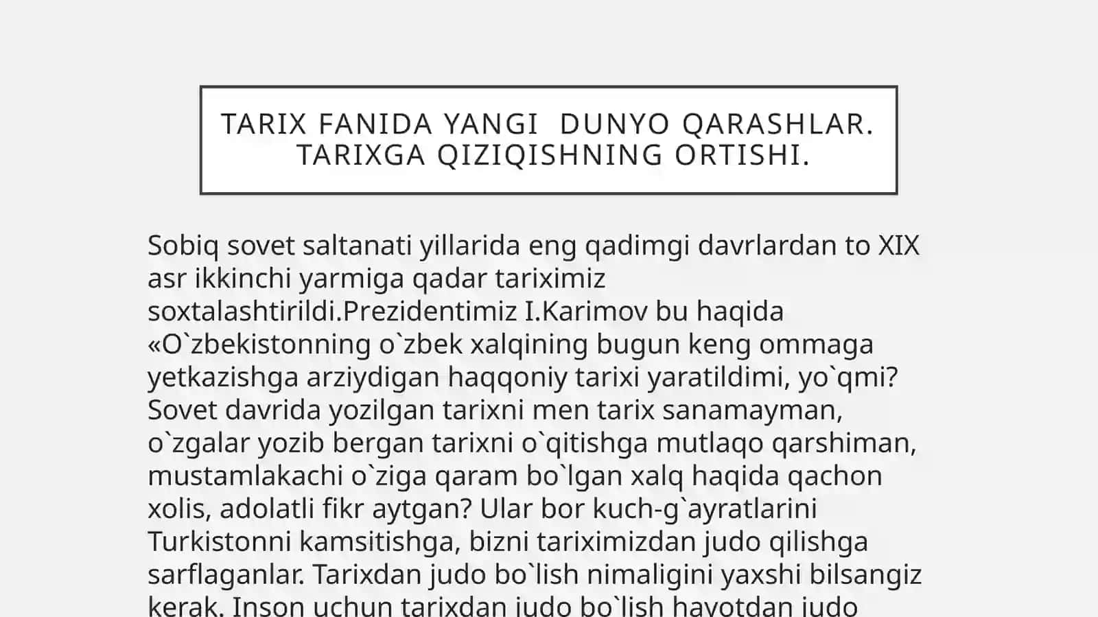 Mustaqillik yillarida O`zbеkistondatarix fanining rivojlanishi 4