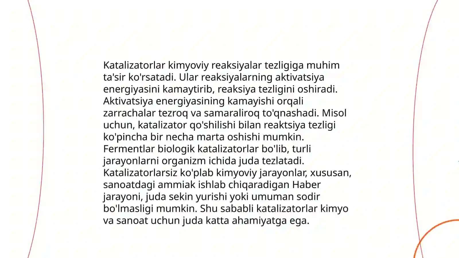 Kataliz. Maskalar ta'siri qonun.Muvozanat shartlari.Kimyoviy muvozanatning siljishi 4